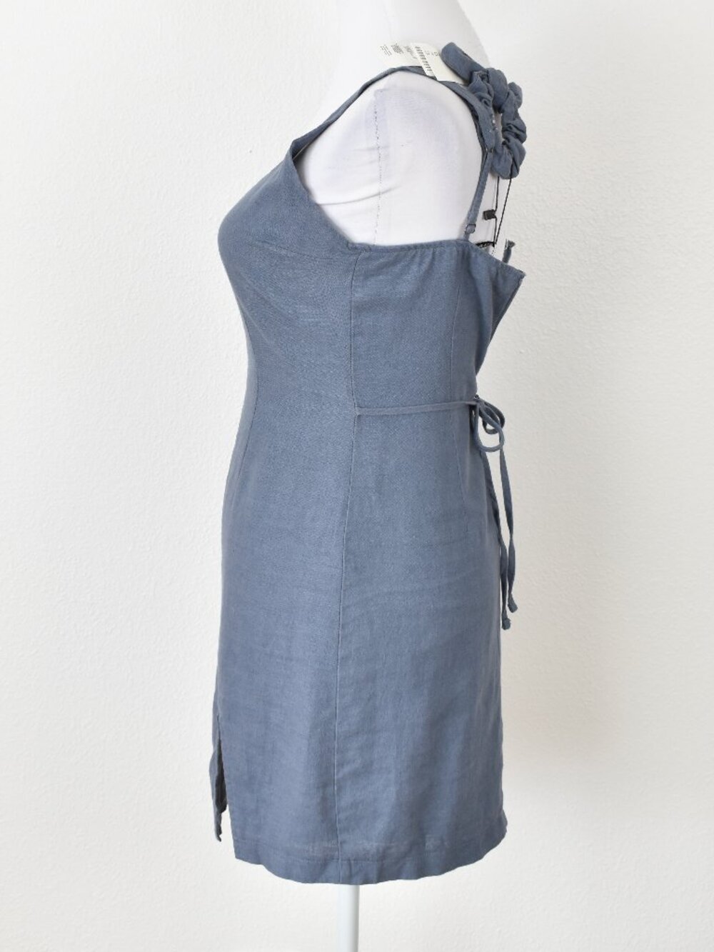 Abercrombie & Fitch Linen Mini Dress with Scrunchie NEW - XXS - Picture 4 of 9